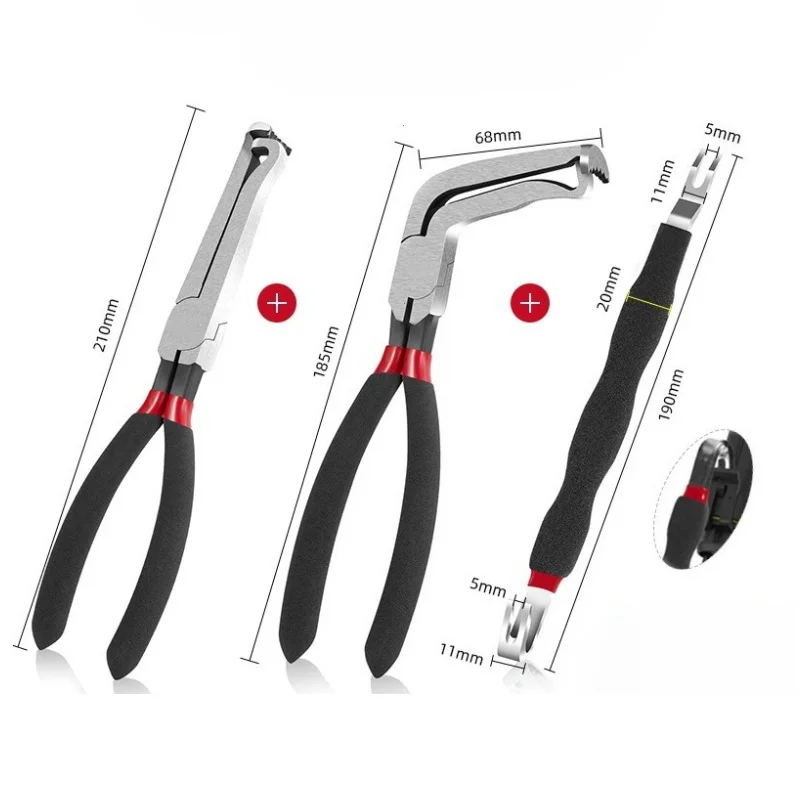 

60 degree 8-inch automotive sensor connector electrical disconnect pliers - angled wire plug disassembly tool