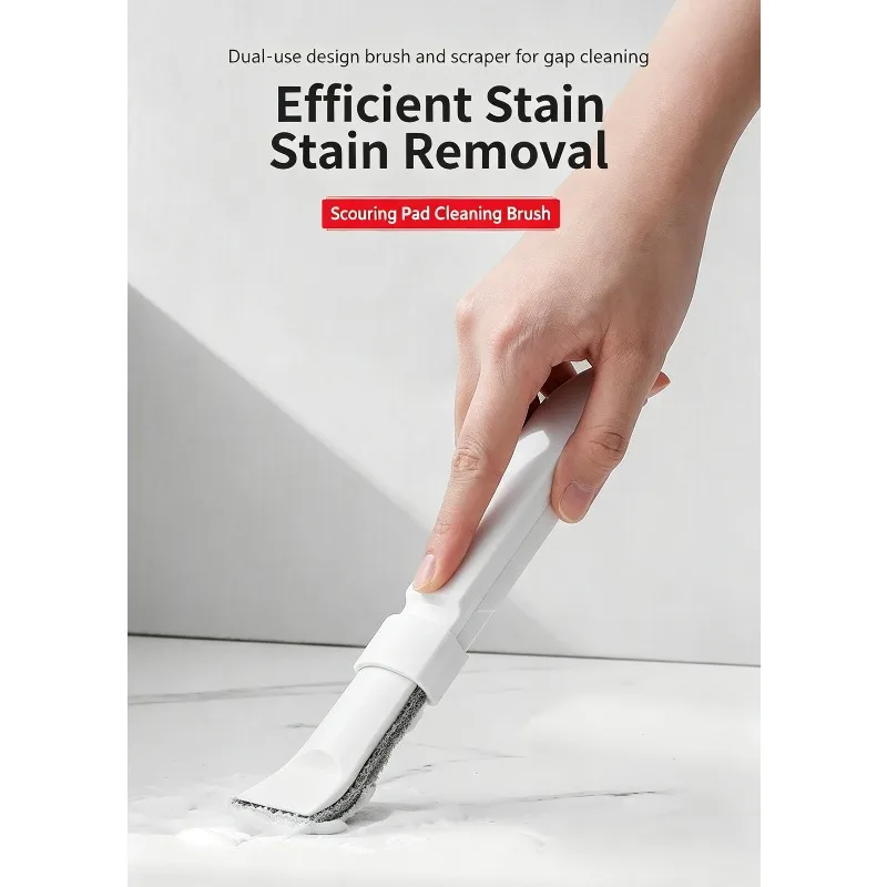 Multifunctional Gap Cleaning Brush Scraper Integrated Cleaner Tool for Bathroom Sink Corner Stain Removal
