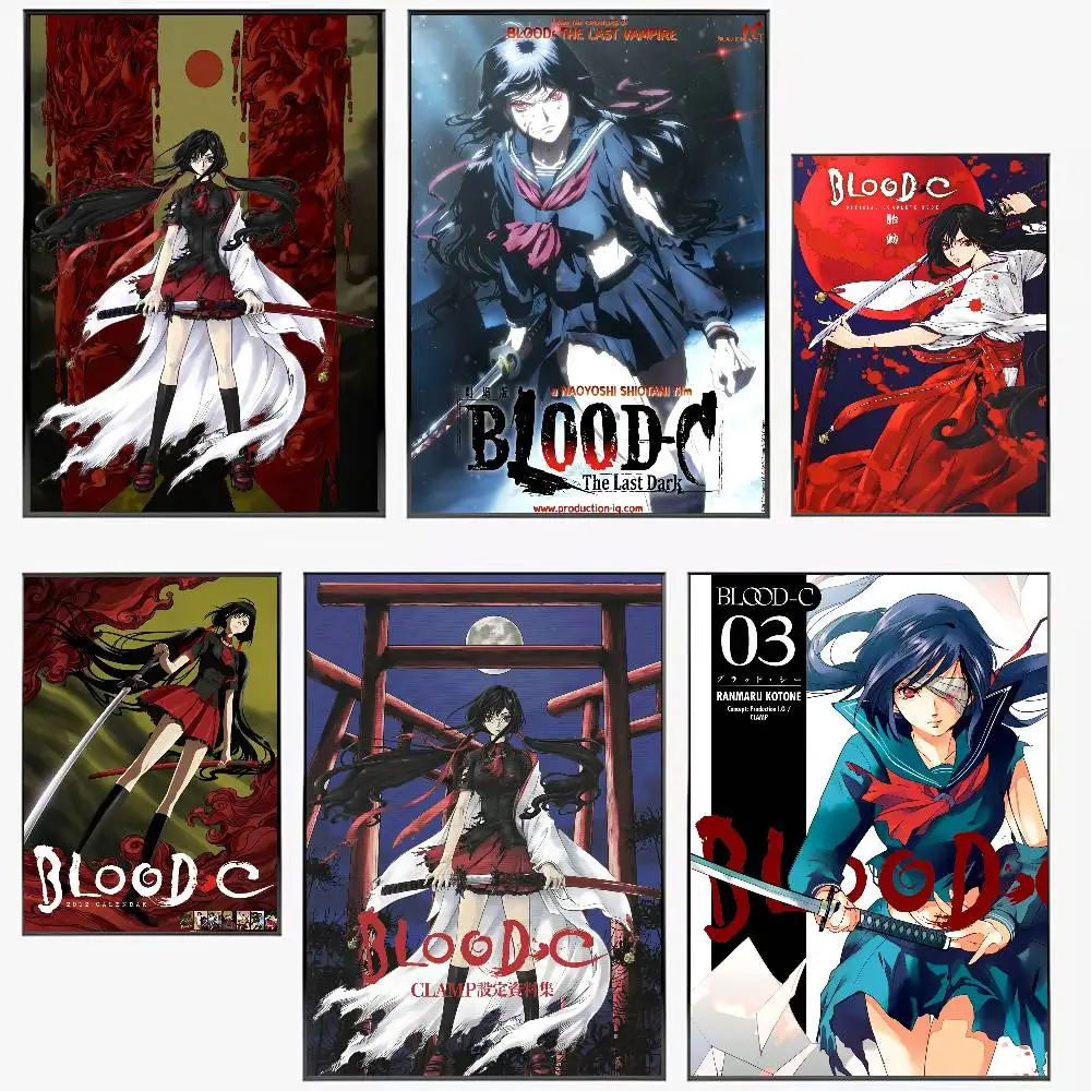 

Anime cool Girl B-Blood-c Poster Waterproof HD Art Wall Decal Self-Adhesive Print. Aesthetic Home Room Decor for Living Room Bed