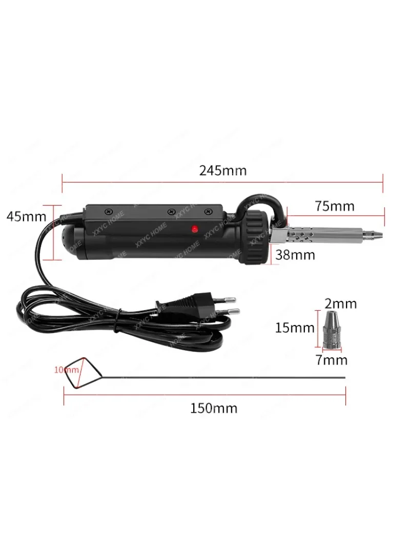 30W Automatic Tin Sucker 220V EU Plug Portable Electric Vacuum Soldering Remove Pump Desoldering Machie With 3 Suction Nozzle