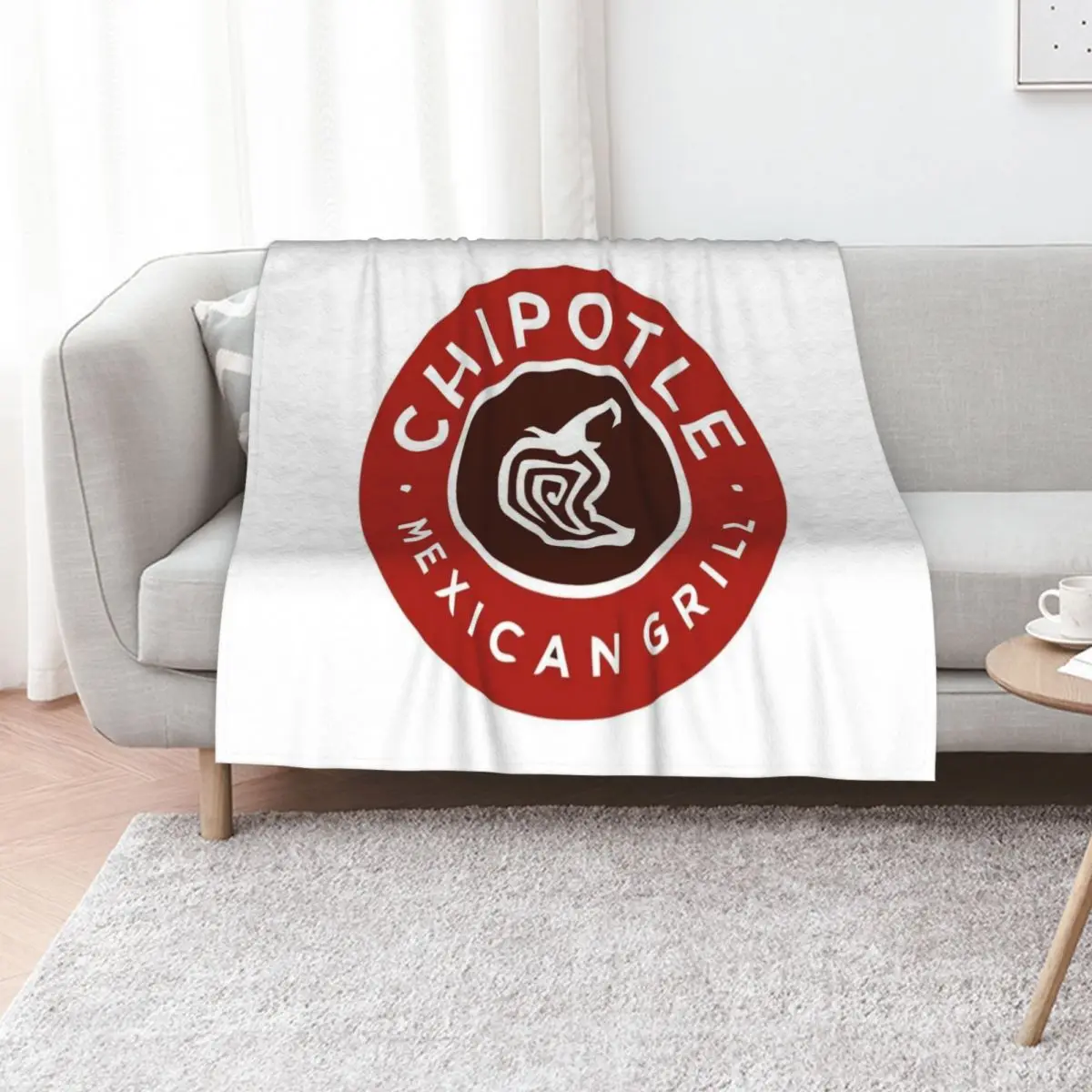 Contemporary Chipotle Mexican Grill Glass-front Alkoven Display Throw Blanket Large Soft Beds Flannels Blankets
