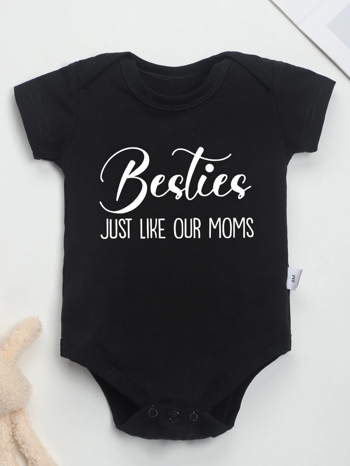 Toddler Cool Romper Trendy Bodysuit Newborn Cute Infant Clothes Besties Just Like Our Moms Fashion Baby Boy Girl Jumpsuit