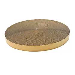 Round Cat Scratcher Corrugated Scratching Bed Scratch Pad Sofa Furniture Protection Scratching Toy Replacement Mat for Animals