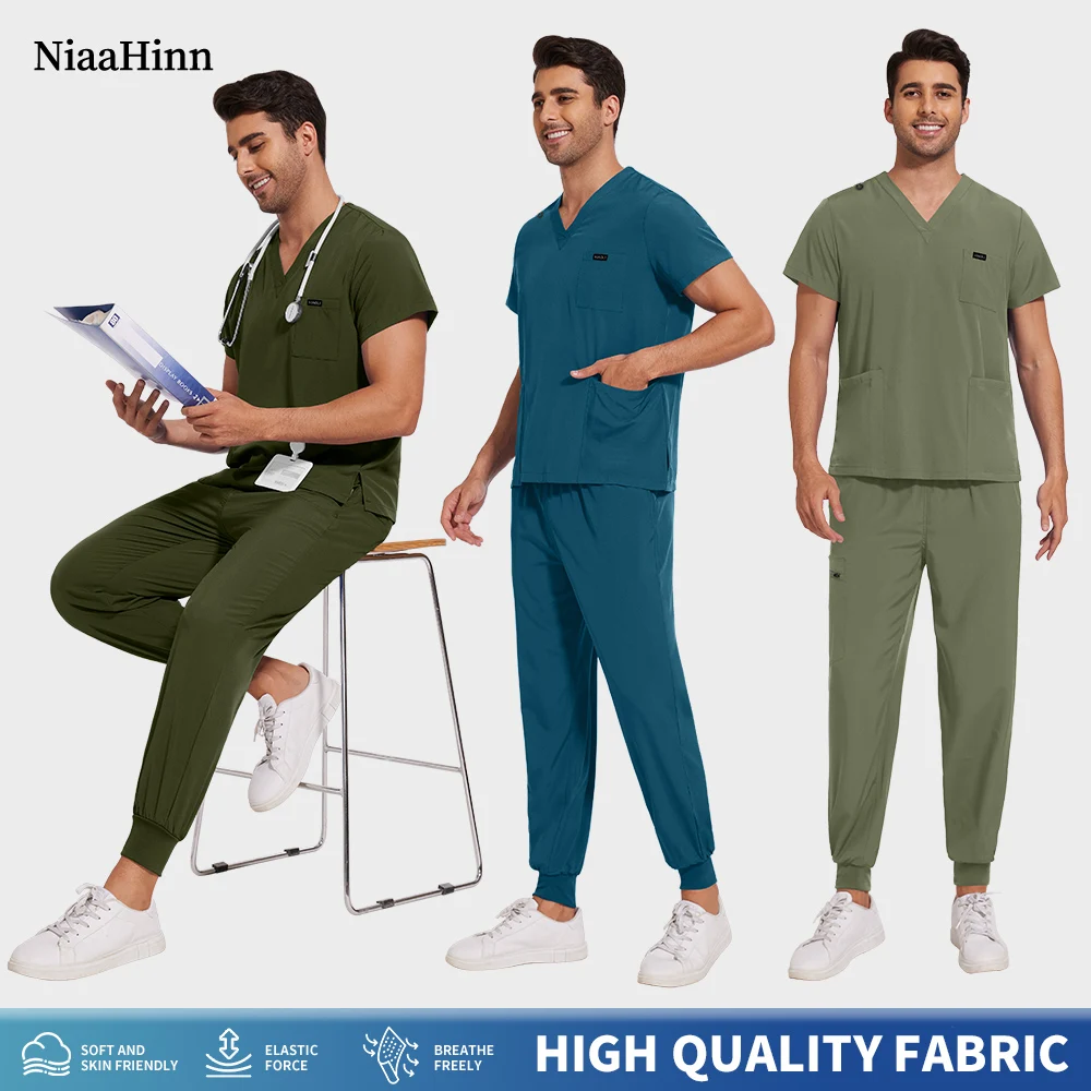 

Medical Surgery Uniform 9 Colors Pet Veterinary Nursing Scrub Uniform Hospital Doctor Costume Women Nurse Suit Male Female S-2XL