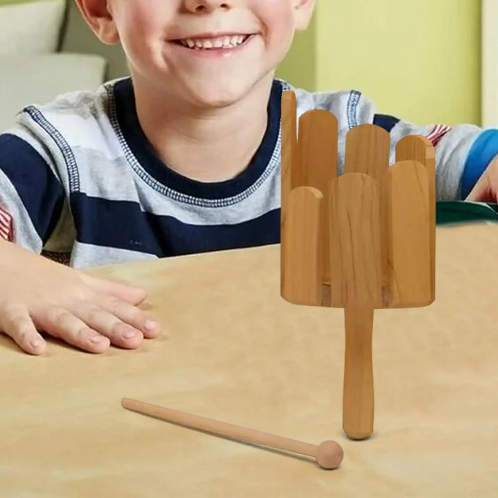 木製撹拌ドラム 木製サウンダー マレット付き 子供用楽器