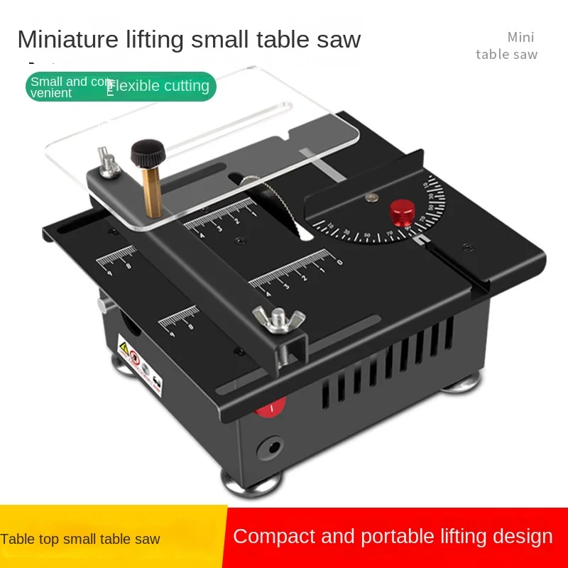 

Micro desktop DIY woodworking acrylic PVC table saw precision model function small cutting machine