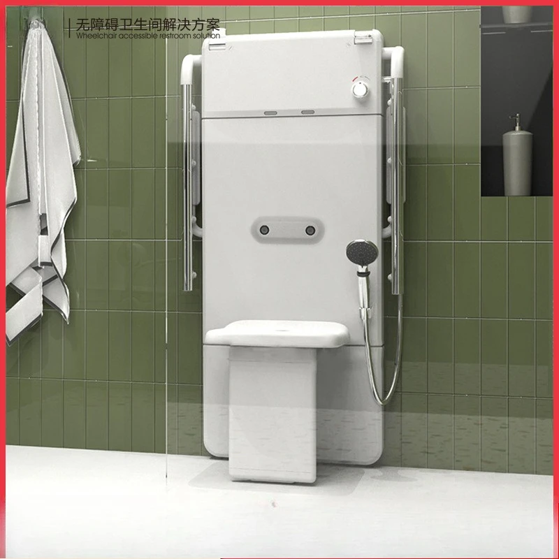 Sitting shower for the elderly Multifunctional constant temperature wall-mounted chair Foldable