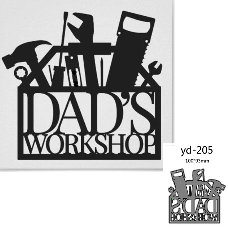 Metal Cutting Dies Cut Mold Dad's Toolbox Decoration Scrapbook Paper Craft Knife Mould Blade Punch Stencils