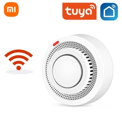 Xiaomi-Capteur de détecteur de fumée WiFi intelligent Tuya, sécurité incendie sans fil, protection, capteur d'alarme, fonctionne avec Smart Life Andrea Control