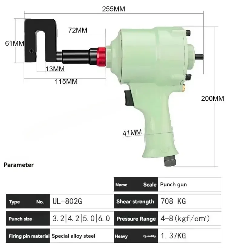 Riveting-free Pneumatic Drilling Gun Light Steel Keel Pliers Rivet Drilling Tools Decoration and Installation Ceiling Tools