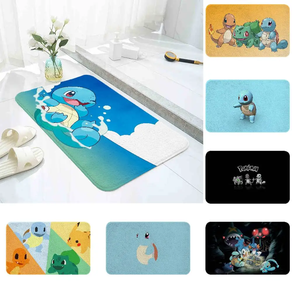 

Cute S-Squirtle Floor Mat Home Durable Floor Mat For Entrance Bedroom Washroom Bathroom Doorways Absorbent Non-Slip Foot Mats