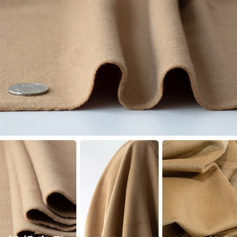 Good Wide 1PCS 150cmx50cm 100% Wool Fabric Autumn /Winter Single-sided Cashmere Coat Fabric Thick Wool Fabric Sewing Outerwear