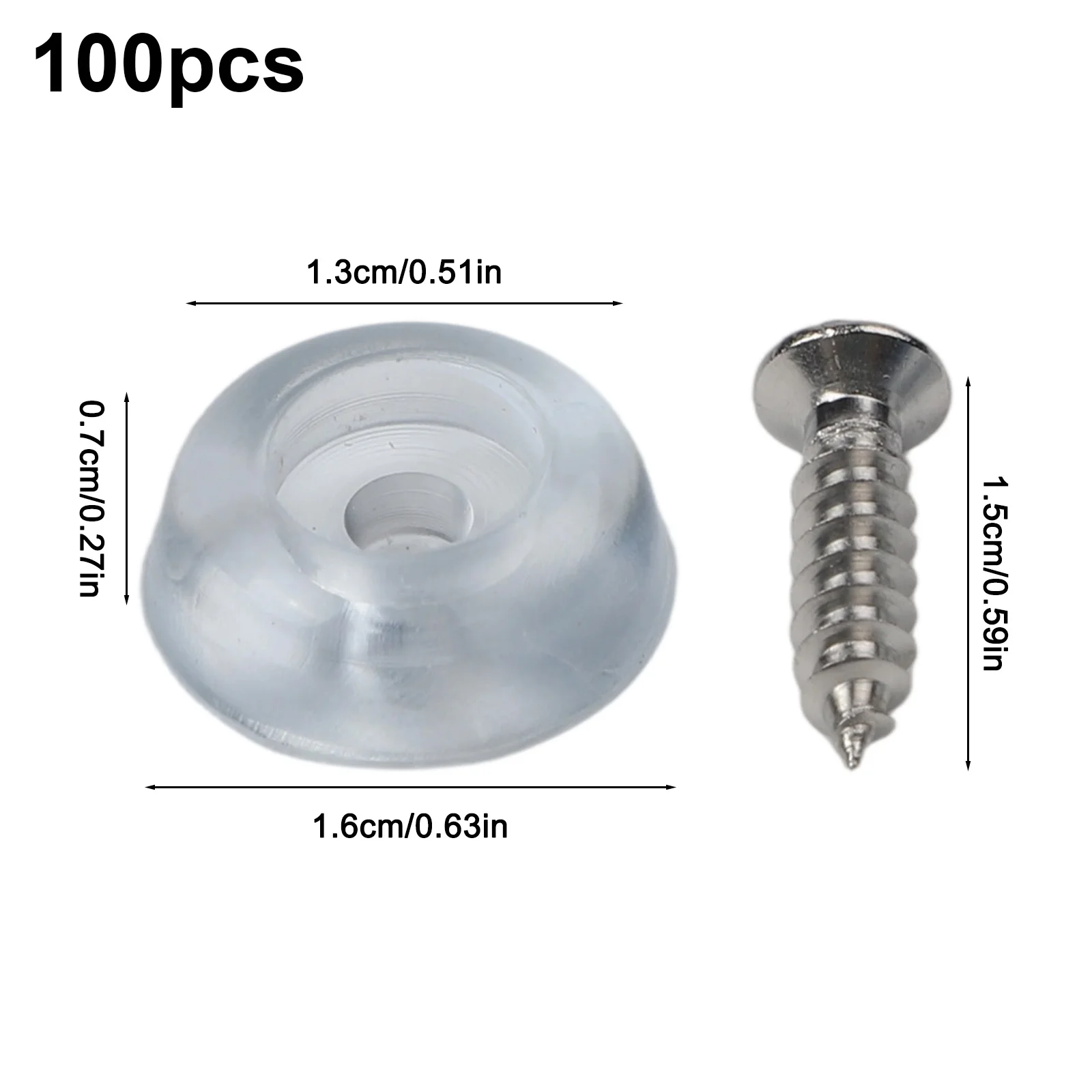 Home Improvement 1.6 X 1.5 X 0.7 Cm Stainless Steel Screws Home Organizer Easy Installation Scratch Protection Stable Design