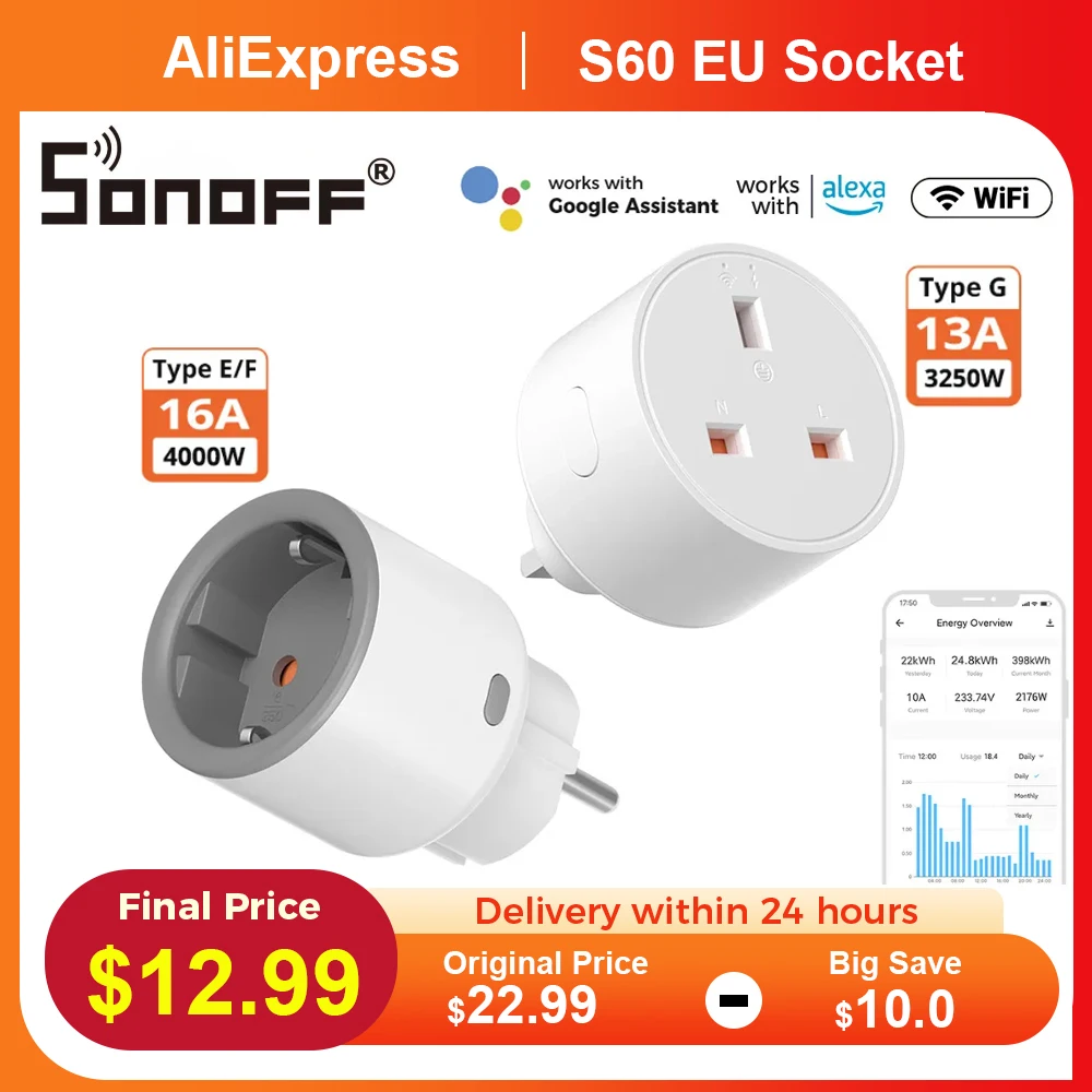 Sonoff S60 Eu/Uk Wi… - image