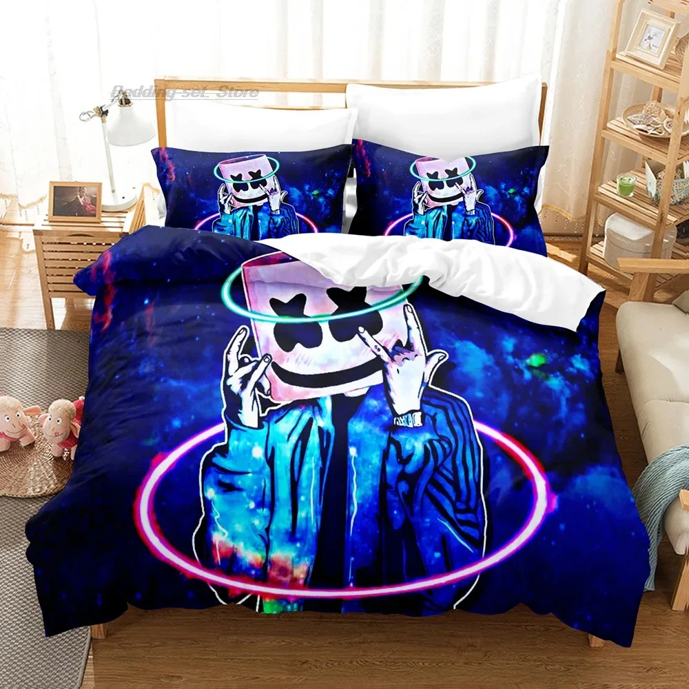 

Marshmallow dj Bedding Set Single Twin Full Queen King Size Bed Set Aldult Kid Bedroom Duvetcover Sets 3D Print Hip Hop