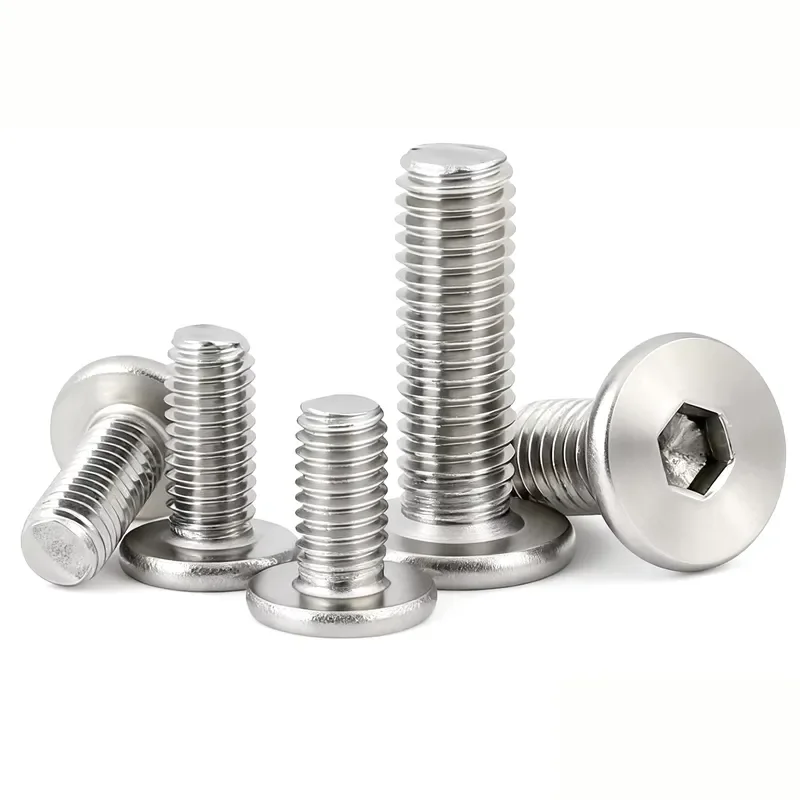 for Stainless Steel Hexagon Wafer Head Ultra Low Profile Thin Flat Head Screw M2 M2.5 M3 M4 M5 M6 M8