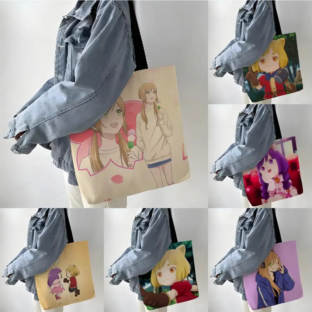 Linen Shopper Reusable Tote Grocery Storage Bag Portable Large Capacity M-My Love Story with Yamada-kun at Lv999 Akane Kinoshita