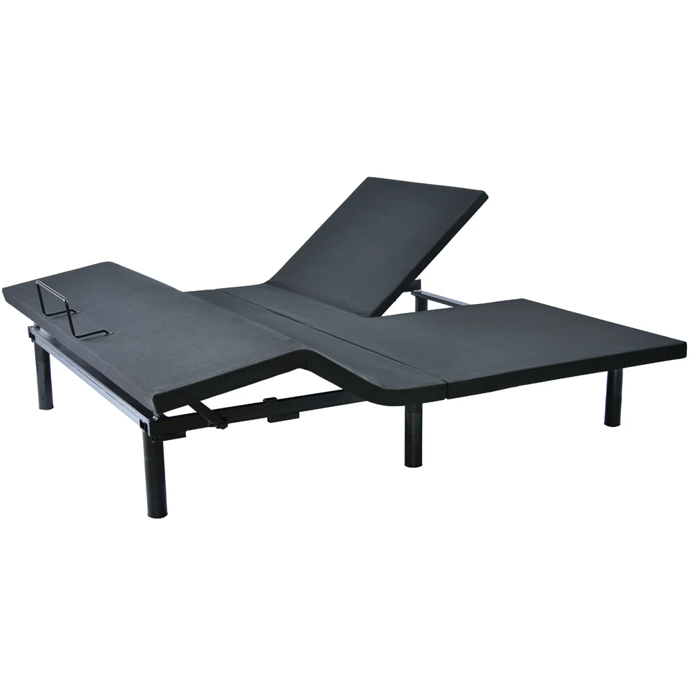 Factory Wholesale Black Split King Adjustable Bed Electric Bed Frame Adjustable With Remote Control