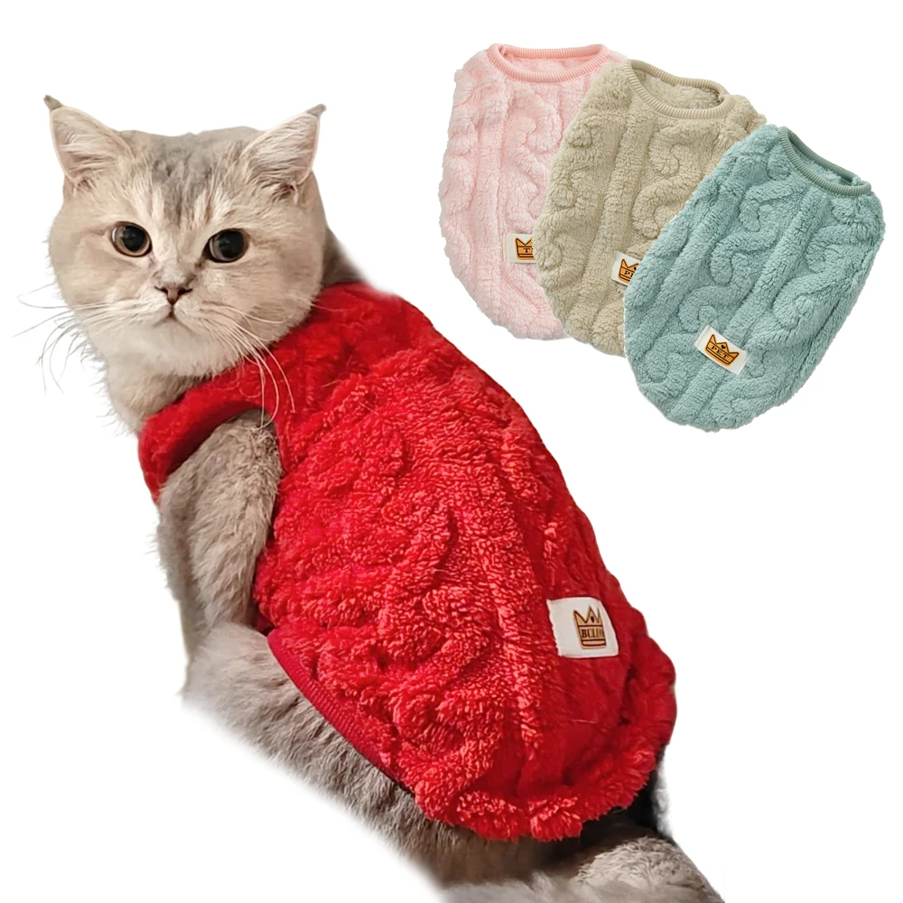 Herbst Winter Haustier Katze Kleidung Weiche Fleece Weste Pullover Für Kleine Hunde Niedlichen Welpen Kätzchen Pullover Jacke Sphynx Katzen Kostüme