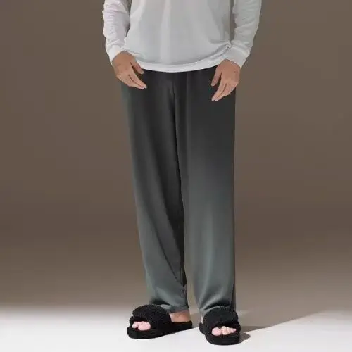 Teenagers' Versatile Plus-Size Men's Home Pajama Pants That Can Be Worn Outside, Thin and Loose-Fitting Loungewear Pants, Spring and Autumn Casual Long Pants