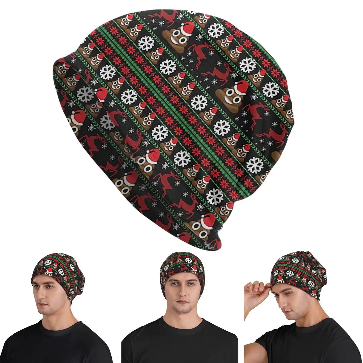 

Забавные какашки, рождественские подарки, уродливые шапочки Skullies, шапки, теплая осенне-зимняя уличная шапка, вязаные шапки для мужчин, женщин и взрослых