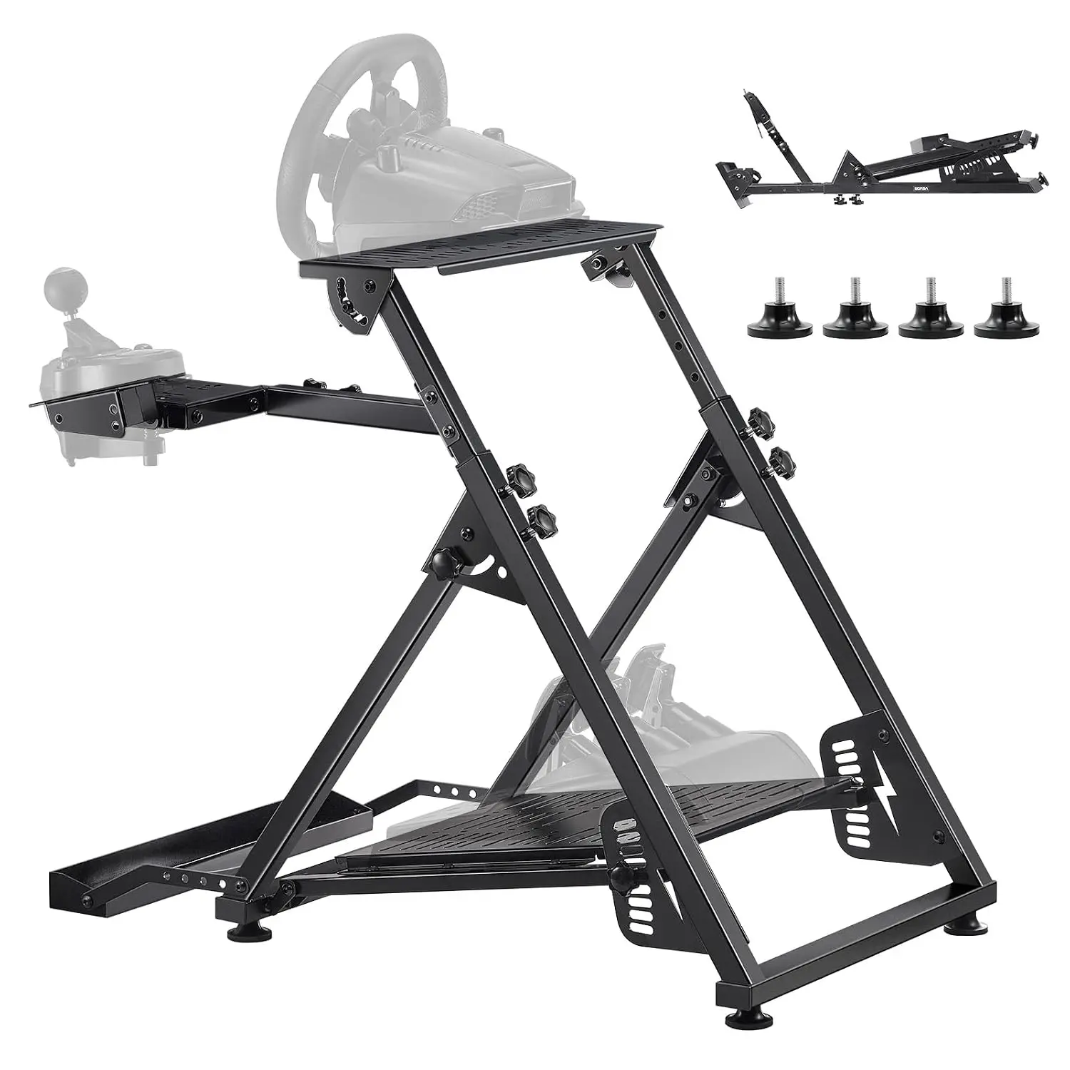 Racing Wheel Stand, Adjustable & Foldable Simulator Stand for Logitech G923 G920 G29 G27, Thrustmaster T300RS TX F458 T500RS T3P