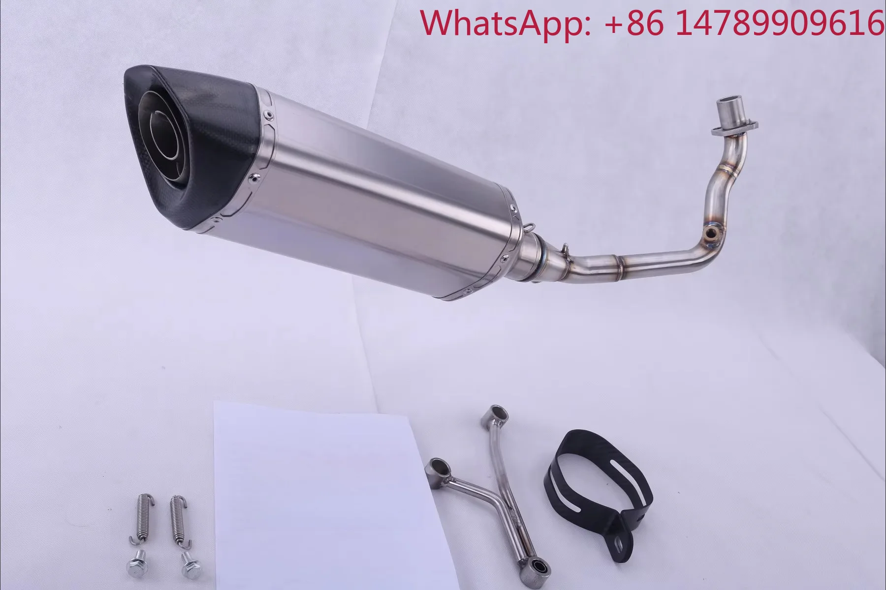 New Arrival Factory Price Motorcycle Exhaust TIG Titanium Stainless Steel Pipe For 155cc Scooter, Aftermarket Muffler, Escape Pa