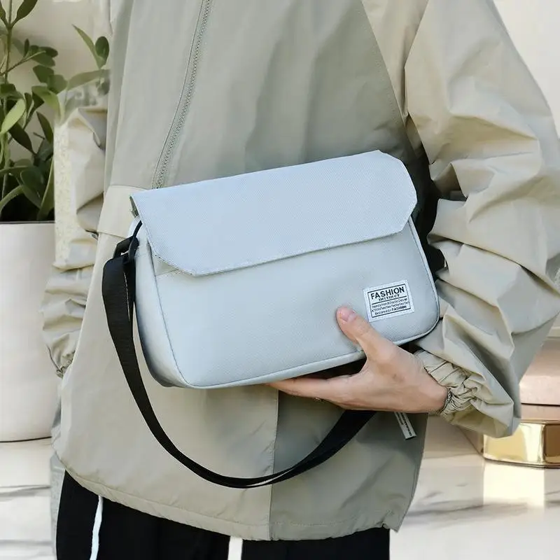 男性用カジュアルスモールオックスフォードショルダーバッグ、レジャークロスボディサッチェル2025