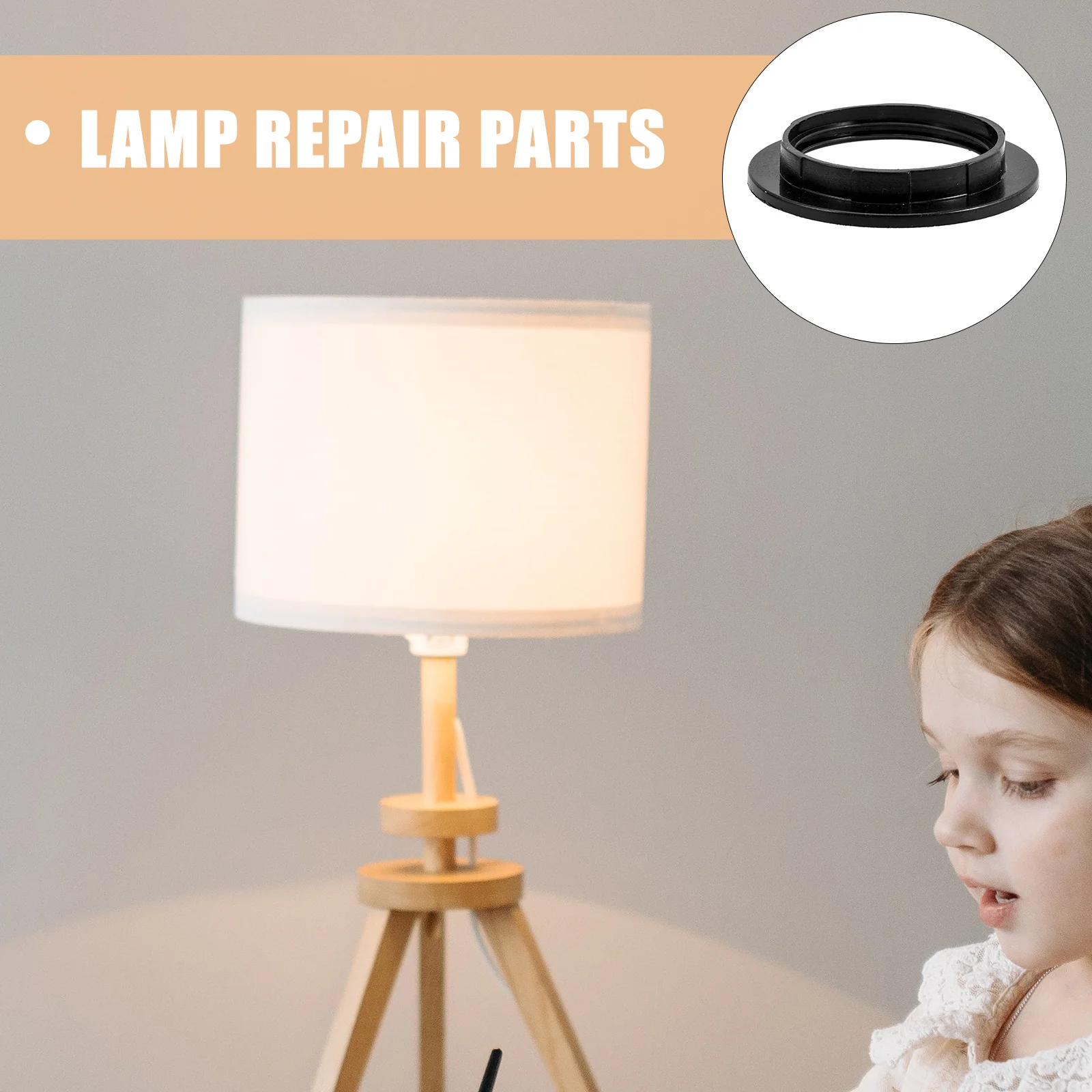 

20Pcs E27 Lampshade Ring Sturdy Replacement Parts for Various Lamps Easy Install Ceiling Pendant Lights Adapters