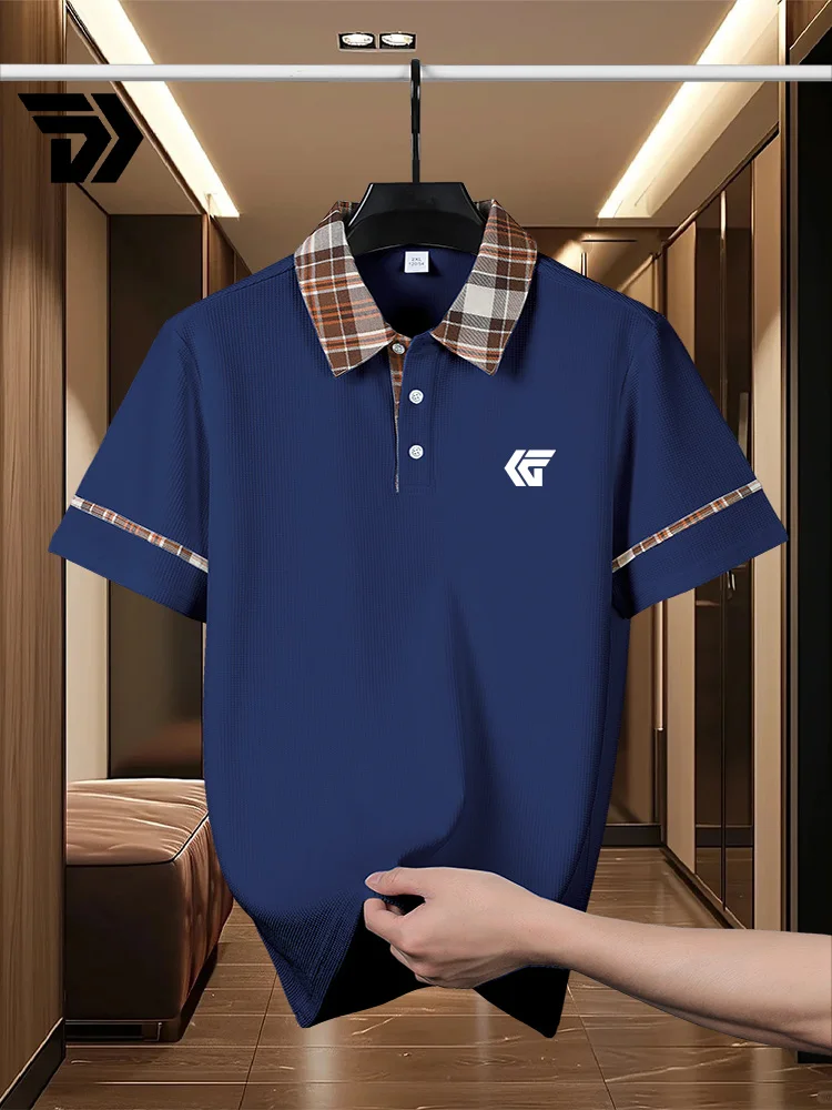 2026 New High End Brand Men's Short Sleeved Polo Shirt Summer Fashion Golf Casual T-shirt