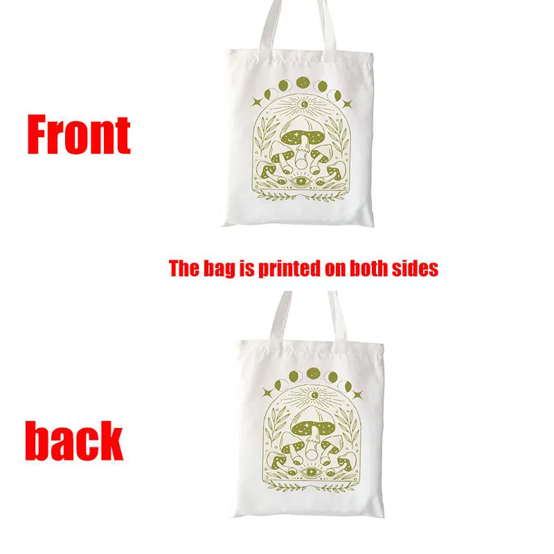 Vivid Mushroom Tote Bag Cute Totes Mushroom Cottagecore Goblincore Bag Shopping Bag Eco Friendly Canvas Bag Gift Basic Bag