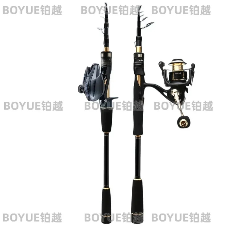 Telescopic Carbon Fiber Lure Fishing Rod Portable Ultra Light Long Casting Sea Spinning Reel Combo Saltwater Tackle Gear