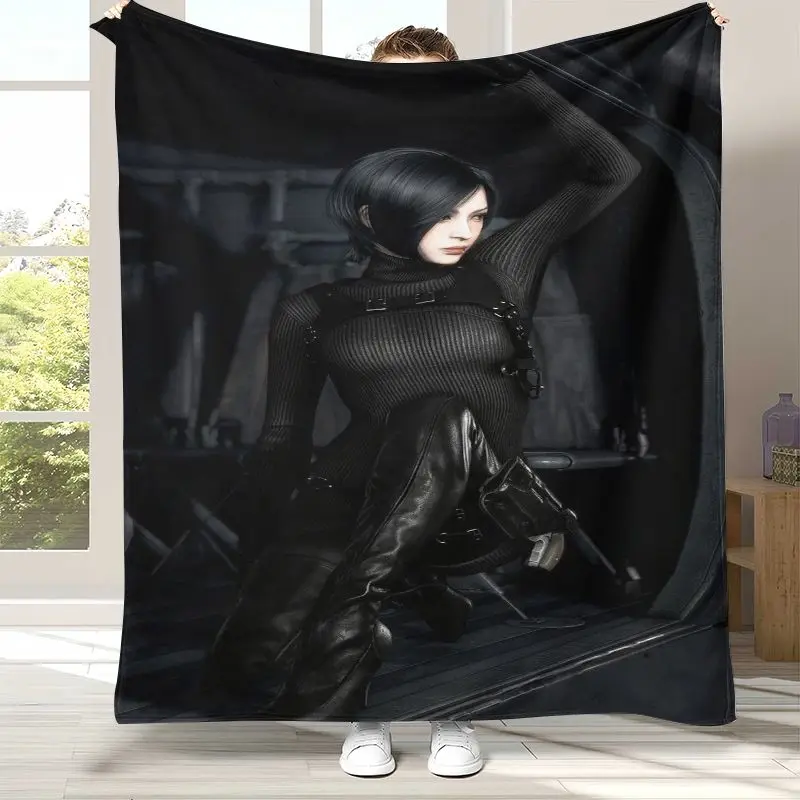 Vintage Game R-Resident Evil Leon Soft Flannel Throw Blanket,Cozy Blanket for Bed,Sofa,Living Room,Picnic,Camping,Home Decor