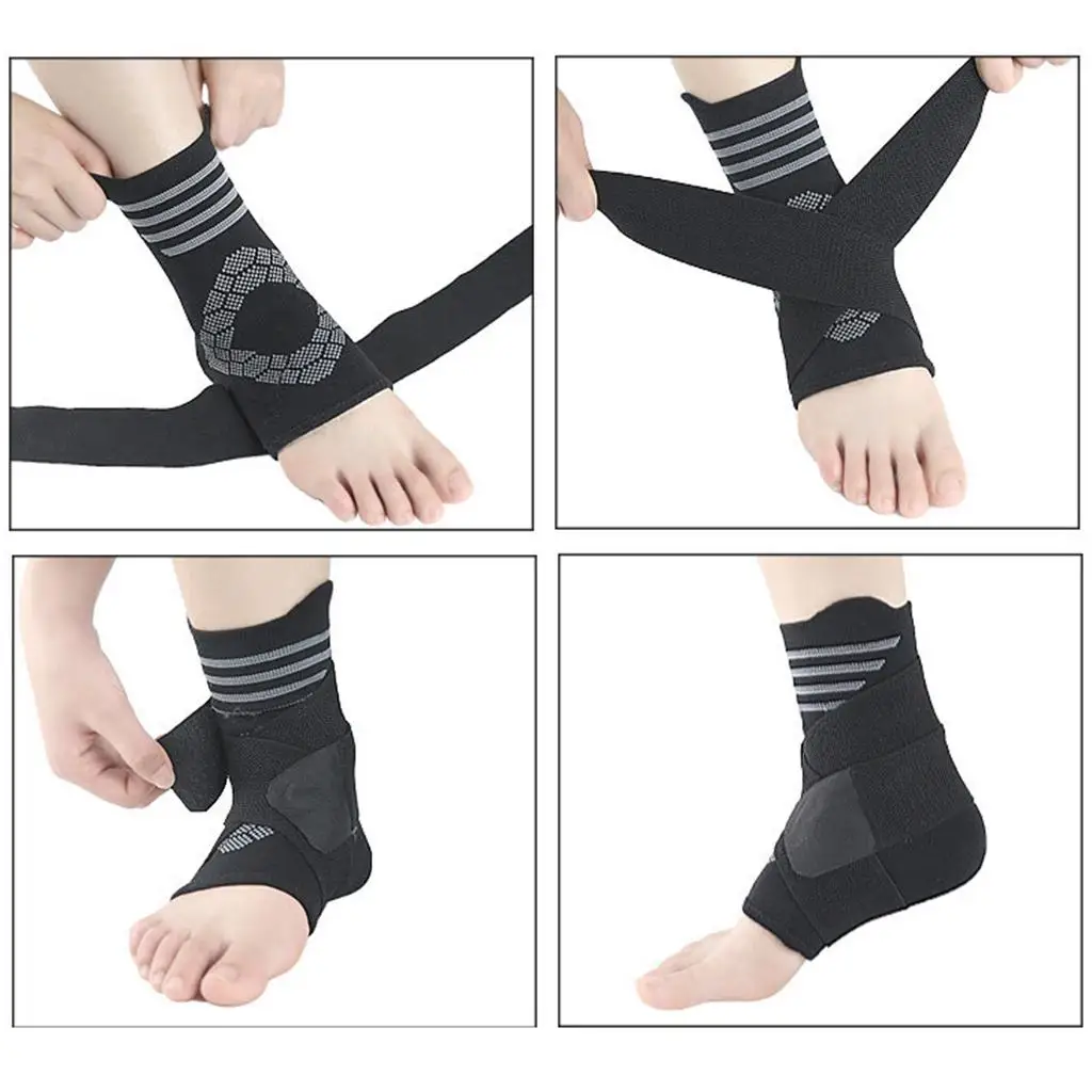 

Ankle Support Brace Bandage Elastic Wrap Comfortable for Sports Running Gym