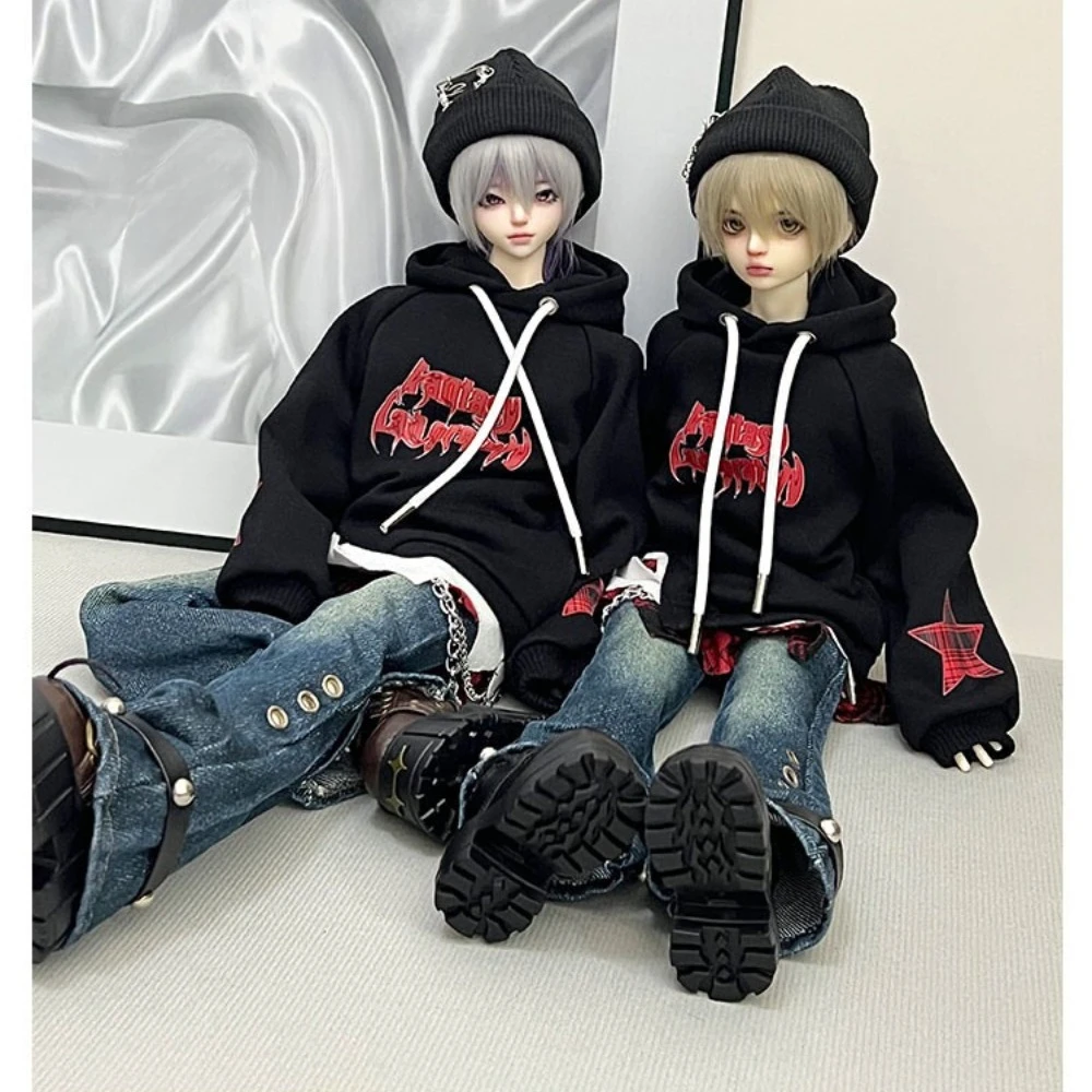 

1/4 Doll's Clothes for 45cm Bjd Doll Pants Jeans, Hoodie, Hat Dress Up Girl Toys Play House Fashion Doll Accessories, No Doll