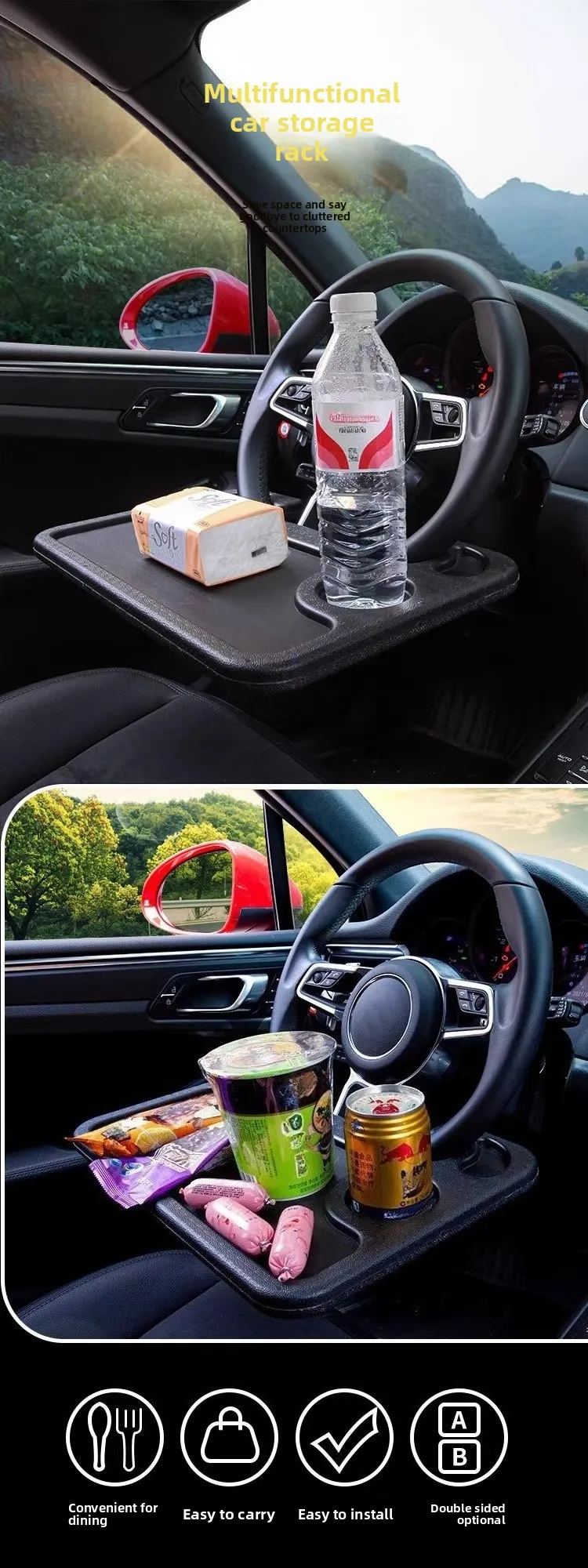 

2PCS Universal Car Seat Gap Filler Between Seats Console Organizer Crevice Storage Box Auto Interior Accessory