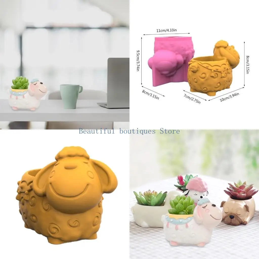 

U4LF Flowerpot Dish Storage Mold Trinket Dish Tray Tool DIY Home Decor Handmade Mold