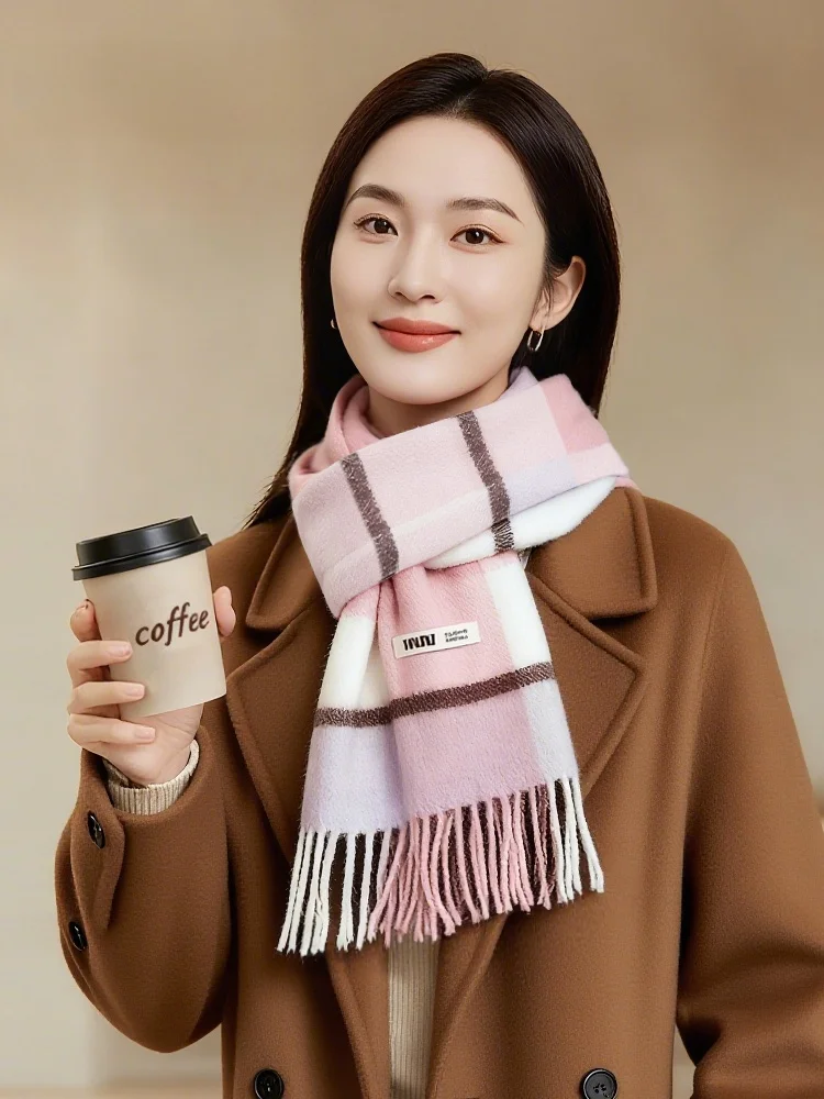 Echarpe-en-laine-septwolves-pour-femme-chaude-a-franges-a-carreaux-polyvalente-pour-l'automne-et-l'hiver-style-britannique-longue-et-rectangulaire