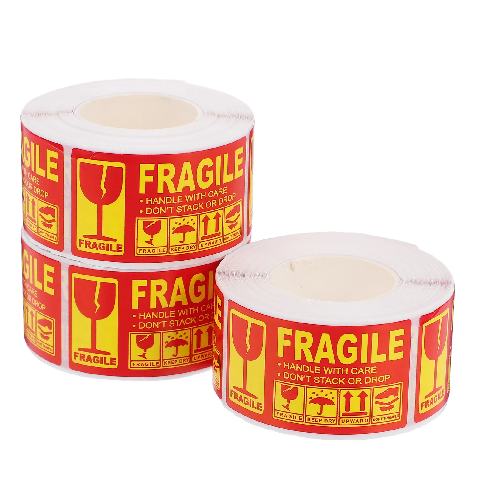 

3pcs Fragile Stickers TamperEvident Labels for Shipping Moving Vintage Notices Warning Glass Items Packaging