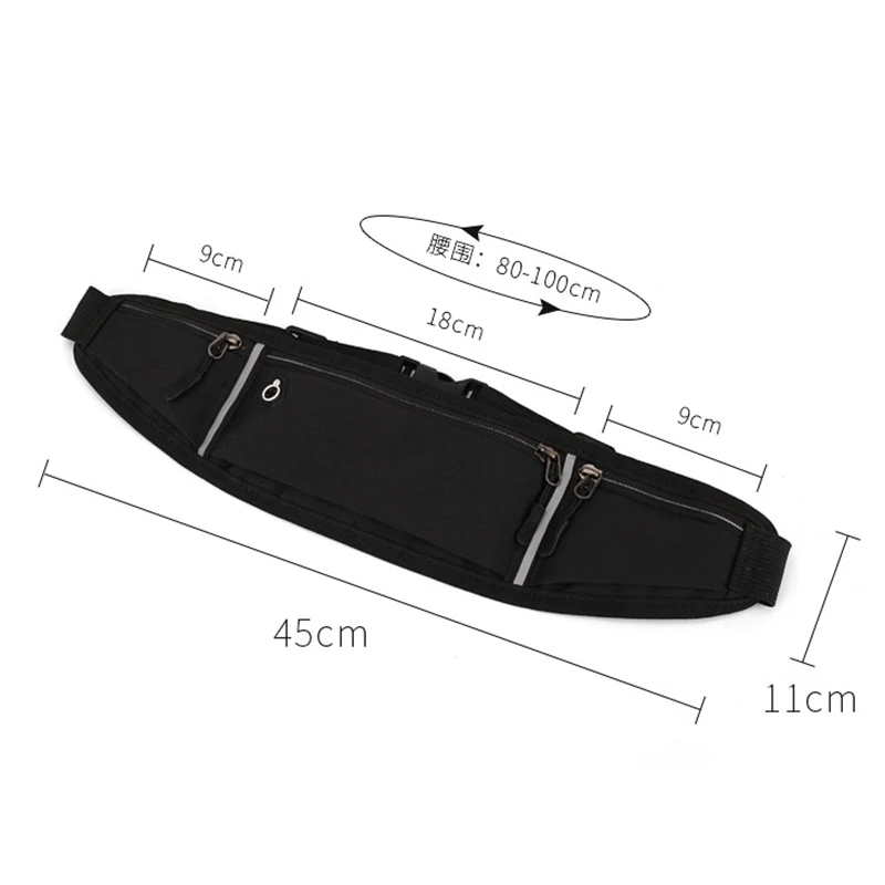 Sac de ceinture de sports de plein air pour hommes et femmes, équipement de course pour téléphone portable, mini sac d'attente étanche invisible, vente en gros