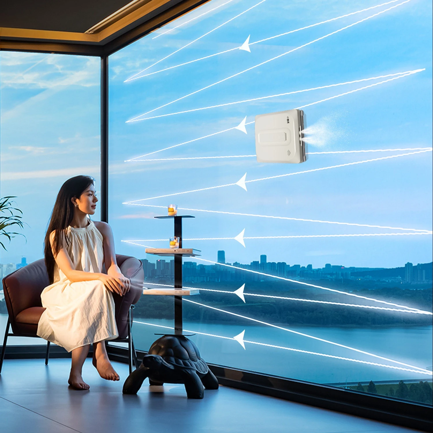 Intelligent window cleaning robot fully automatic household glass cleaning artifact window high-rise exterior window