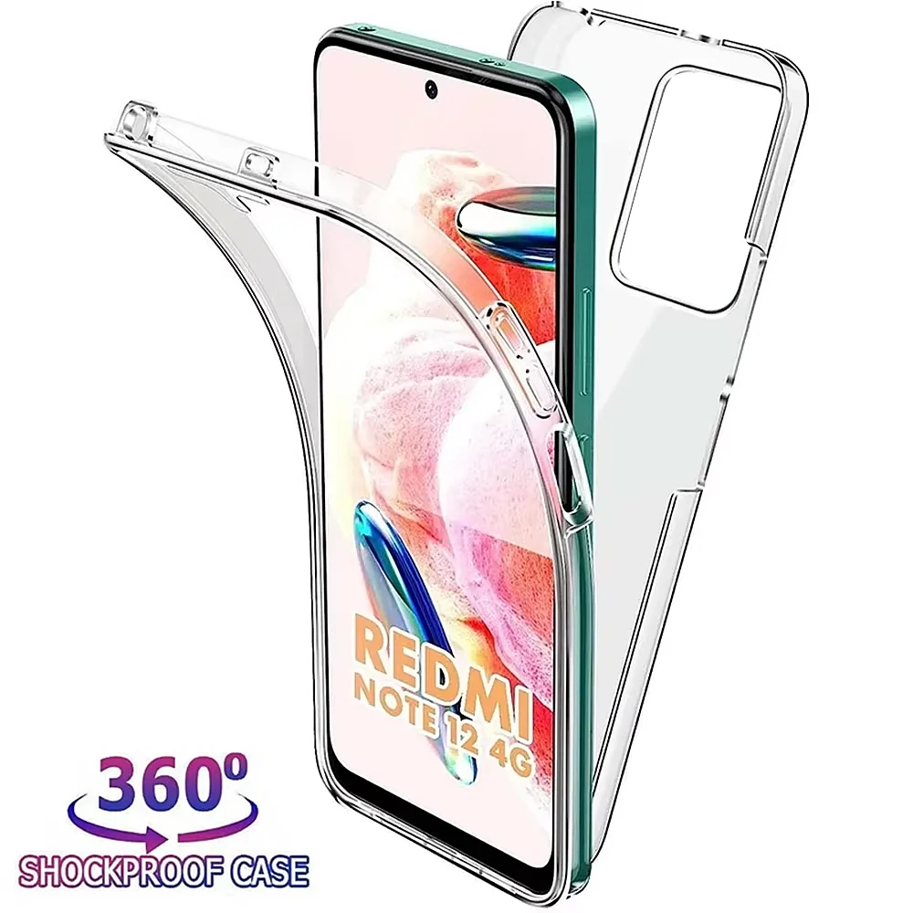 360 Full Silicone Case for Xiaomi Redmi Note 13 14 Pro Plus 12S 11S 10S 9 8 7 Pro 9S 14C 14T 13T 12T 11T 10T Poco X6 X5 X4 X3 F3