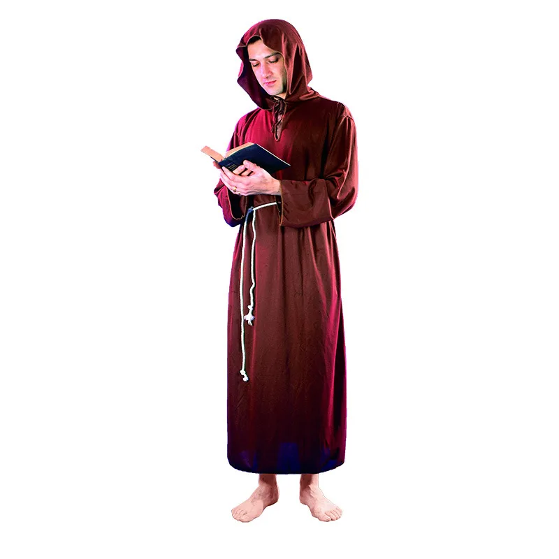 Adult Man Easter Purim Halloween Costume for Men Father Priest Bishop Costumes Halloween Christian Pastor Clergyman Cosplay