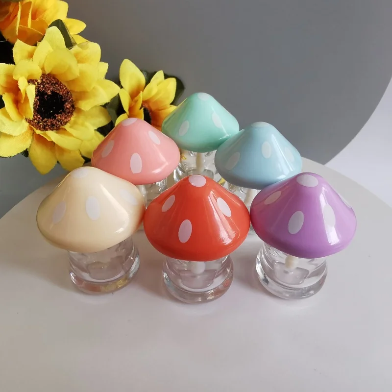 

Mushroom Shape Empty Clear Lipgloss Packing Containers Cosmetic Lip Glaze Tubes Lipgloss Packaging Container DIY Lipstick