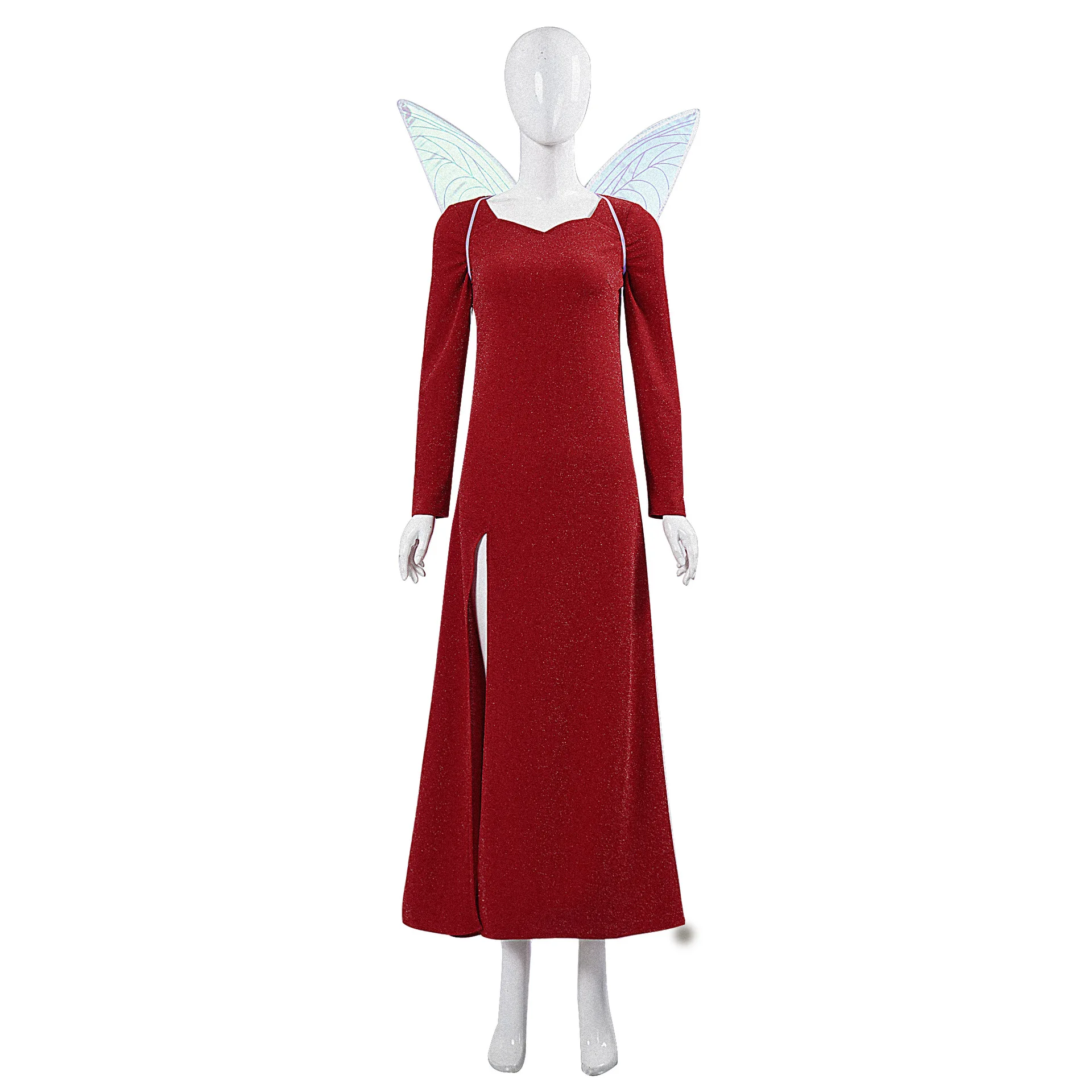 

Movie SHIlaike Cosplay Costumes Fairy Godmother Red Dress for Women Halloween Carnival Party Disguise Stage Show Suit Costumes