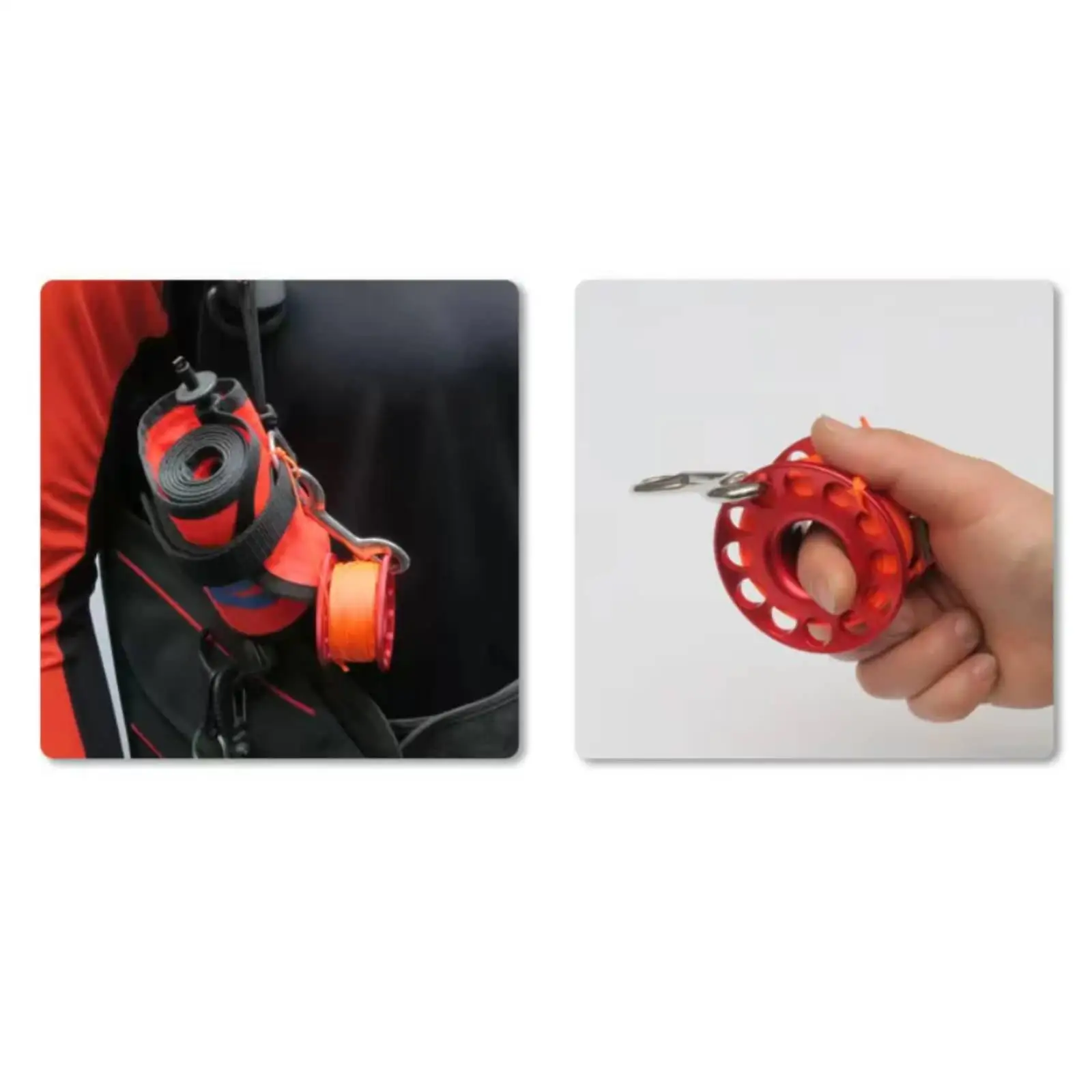 High Strength Flat Line for Scuba Dive Reel Diving Accessories High Visibility Sturdy Beginner Replacement Finger Reel Line view 4