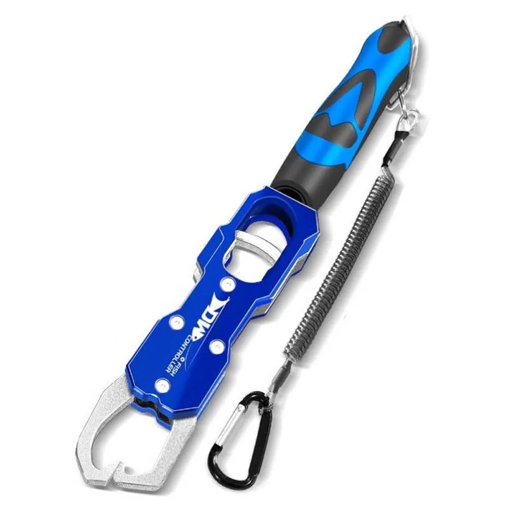 

Fishing Tools Aluminum Alloy Fishing Lip Grip Long Handle EVA Fish Controller Clips Anti-lost Fishing Beak Grip Recover Line