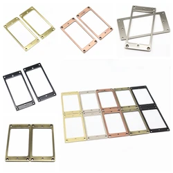 2pcs Guitar Pickup Ring Cover Frame Flat Metal Pickup Mounting Rings for LP/SG Guitar Mounting Replacement 2x2mm
