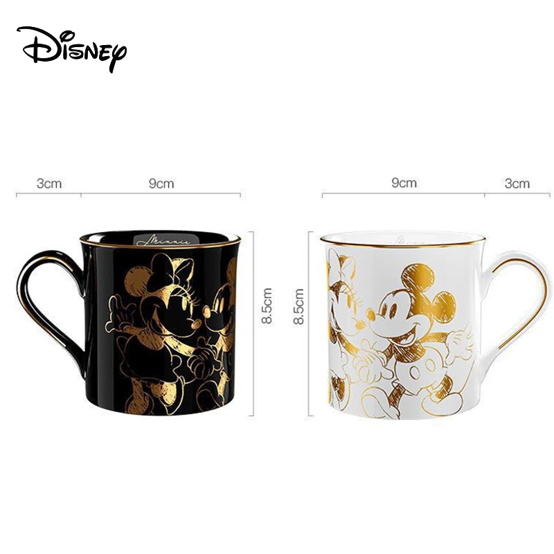 Disney Ceramic Mugs Anime Mickey Minnie Mouse Kawaii Couple Water Cup Coffee Mug Tea Cups Kids Cartoon Milk Cups Mug Xmas Gifts