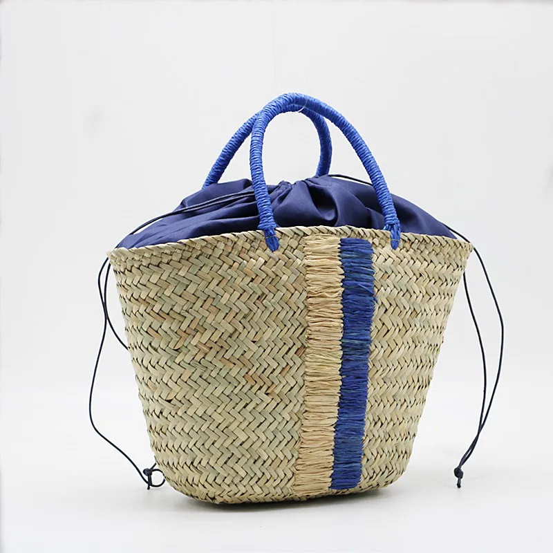 Bohemian Straw Basket Bag Summer Wicker Rattan Bag Shoulder Bags Designer Tote Bags for Women 2023 Handbags Bucket Beach Purses